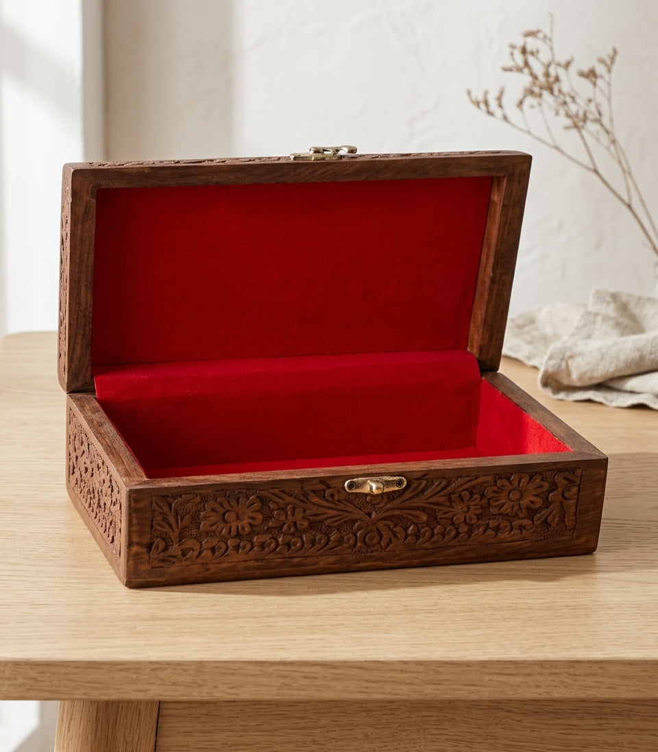 Wooden Jewellery Box – Handmade Sheesham Wood | Zaylwood